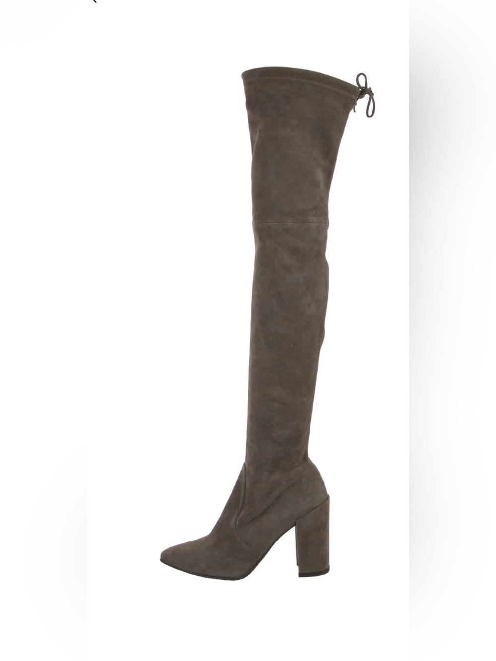 Stuart Weitzman Over-the-Knee Suede Boots in Olive Taupe